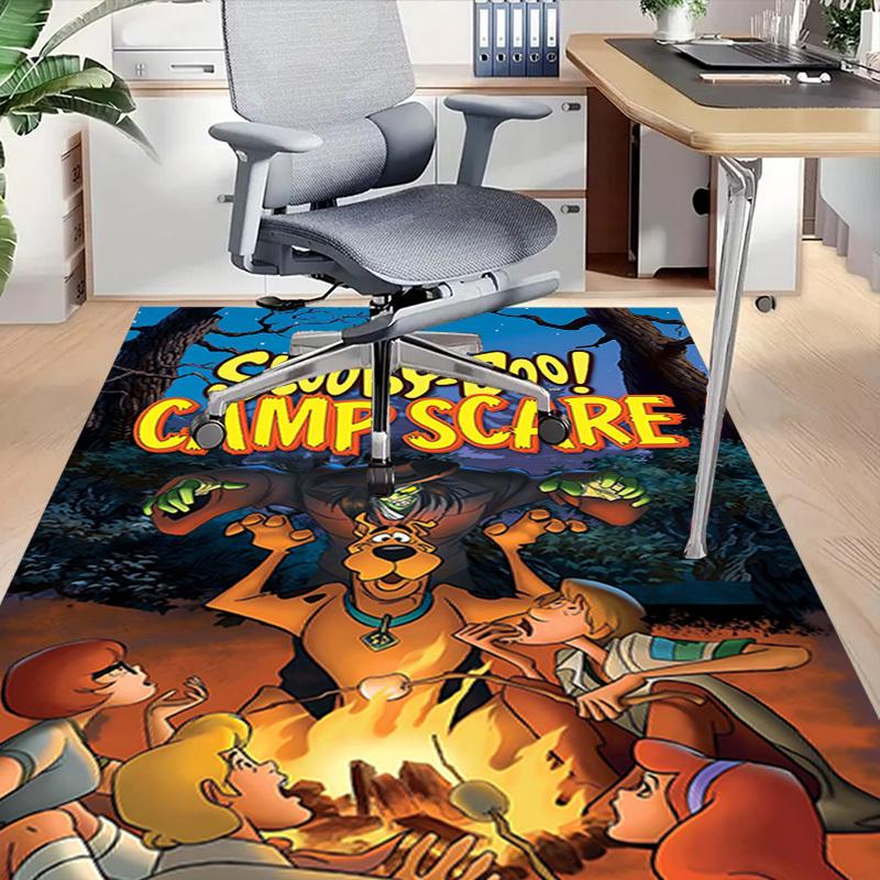 

1 шт. Коврик для пола Scooby-Doo Camp Scare, Очень большой, Нескользящий, для офиса, семьи, спальни, студии - Большой ковер, Ковер для помещений1174A 60cm by 90cm