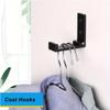 Foldable Space-Saving Wall Mounted Aluminum Alloy Hooks Heavy-Duty Perfect for Coat Towels Hats Fitness Equipment.