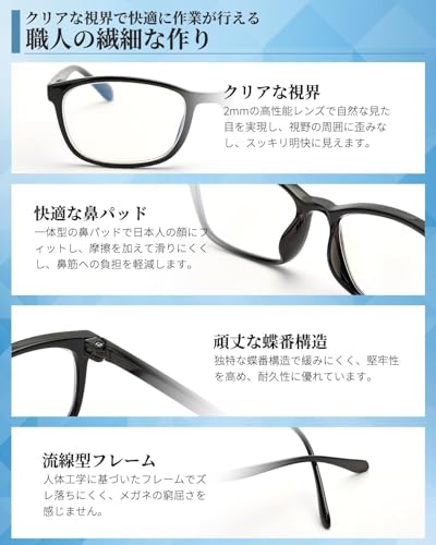 CEETOL Reading Glasses for Men and Women, Stylish Blue Light Blocking TR90 Ultra-Elastic Frame, Ultra-Thin Lenses, UV Protection, Compact, Portable, L