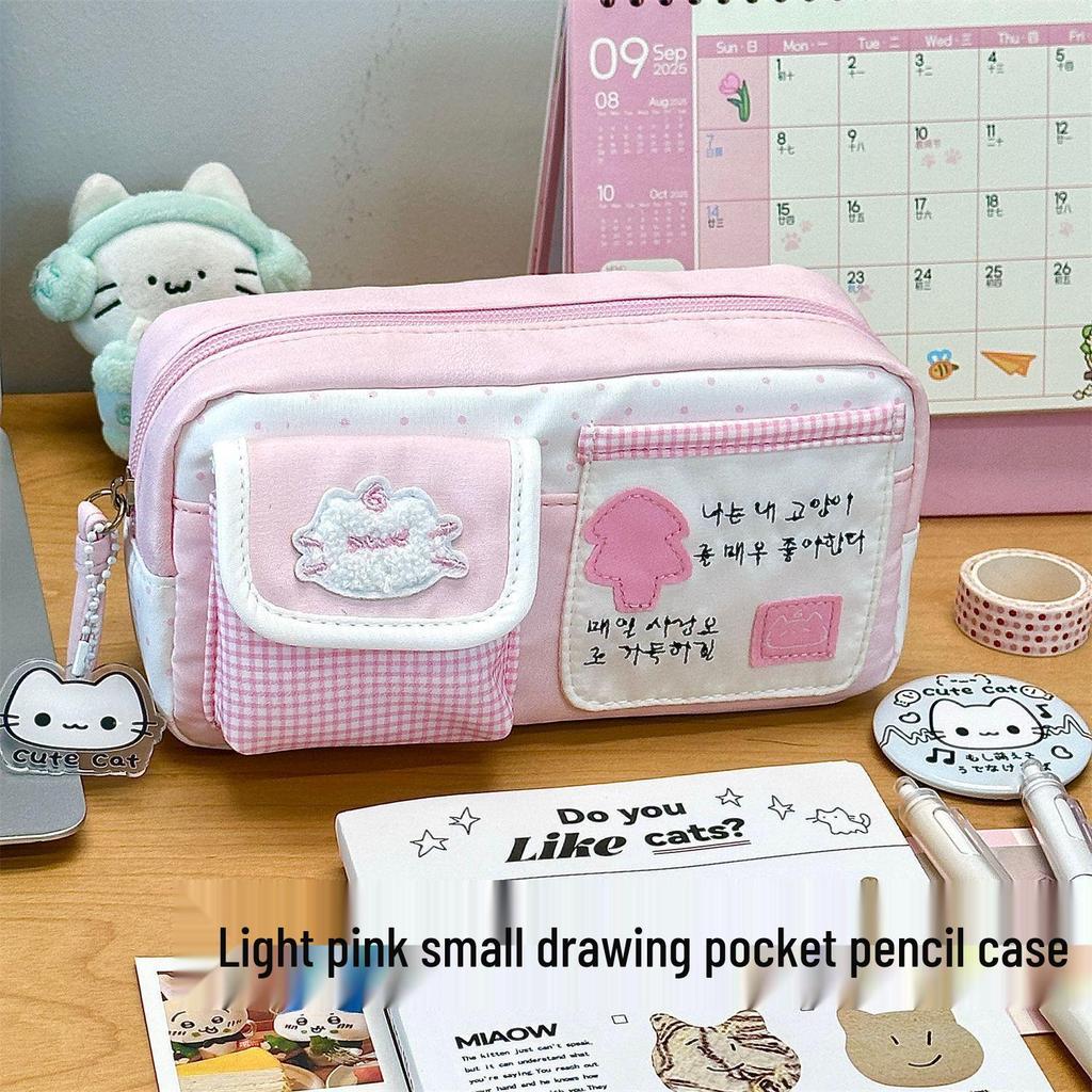 Japanese Anime Magic Cat Large Pencil Case for Students