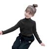 Stylish Girls' Long-Sleeve Half-High Collar Base Layer T-Shirt
