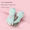 Kids Ski Gloves Winter Girl Fleece-lined Thickened 8-12 Years Old Student Cycling Windproof Heattech Snow Playing Cotton Gloves