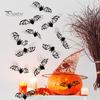 Langlebige Halloween-Fledermaus-Ornamente Wandaufkleber, Selbstklebende Zimmeraufkleber, Doppellagige Gruselige Wohnkultur-Accessoires PVC-Kunst für Mysteriöse