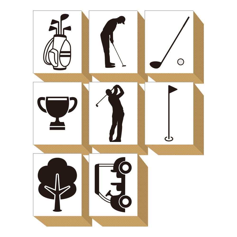 

Stamp wooden rubber stamp golf interesting made in Japan set, notebook, cute, stylish, stamp, set, competition, prize, stationery, announcement,