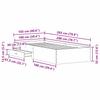 Bed Frame with Drawers Rustic Wood Finish 100 x 200 cm Engineered Wood