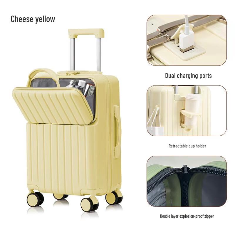 Xiaoyan Multi-functional Front-Opening Hardside Spinner Luggage 28 Inch