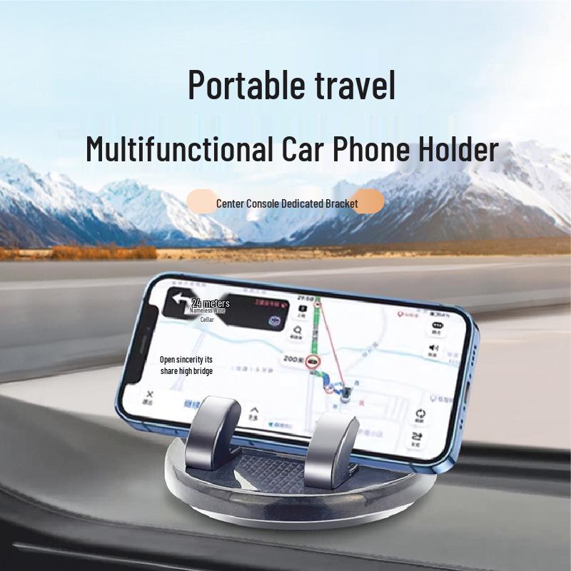 360° Rotating Car Phone Holder & Luminous Temporary Parking Number Plate