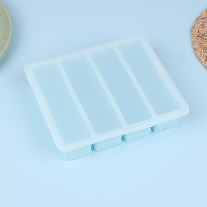 4 Grids Long Ice Cube Tray Mold Reusable Silicone Ice Cube Mold Bpa Free Ice Maker Food Grade Silicone Ice Cubes Mould