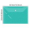 10PCS File Bag A4 Letter Waterproof Document Bag Transparent Colorful Diagonal Stripes Stationery File Bag for Office School ZYF