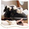 Butterfly Knot Cotton Slippers for Women In Winter, with A Bag Heel and Plush Cotton Shoes for Warmth and Thick Soles, Worn Externally