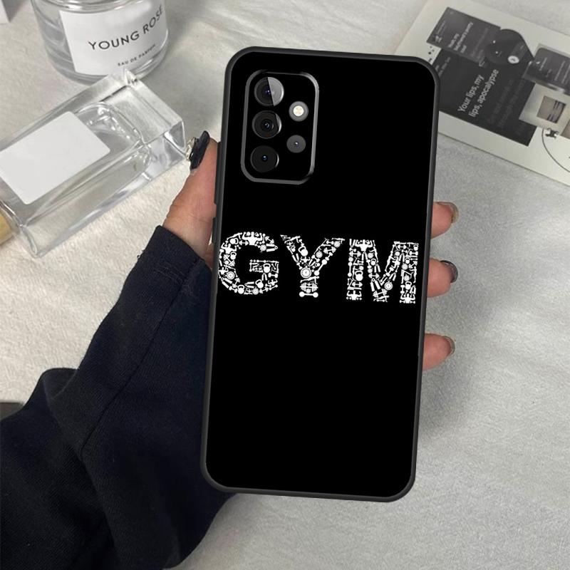 Bodybuilding Gym Fitness Phone Case For Samsung Galaxy A34 A54 A14 A13 A23 A33 A53 A73 A52 A42 A32 A22 A12 A51 A71