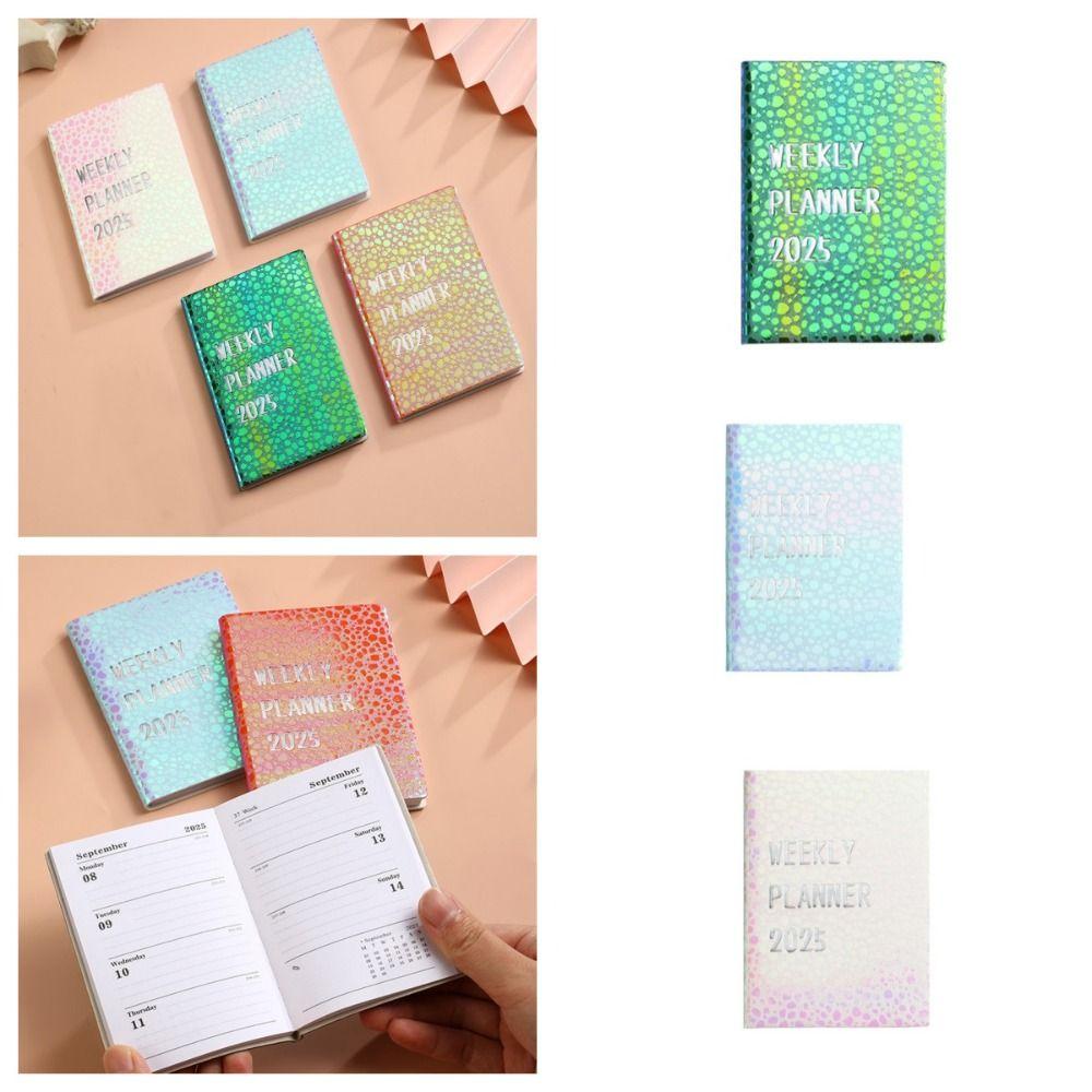 Efficiency Plan Leather Pocket Calendar Colorful Schedule Planner Notepad  School Office Supplies
