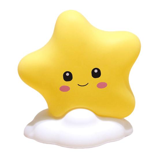Moon Star Night Light for Kids, Silicone Soft Glow LED Lamp for Bedroom, Cute Cloud Moon Decor for Nursery