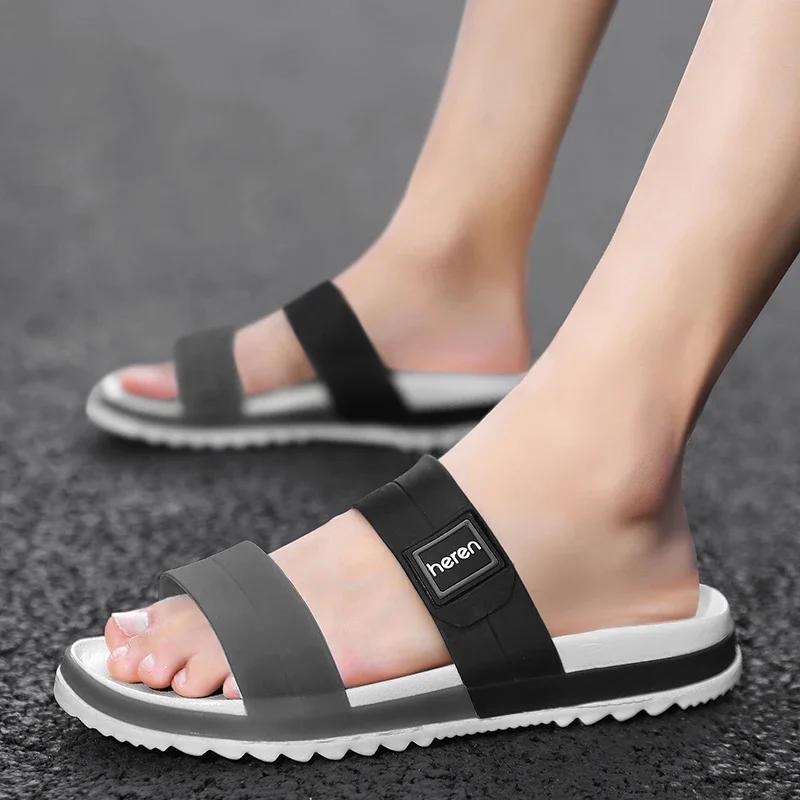Fashion Men Rubber Beach Slippers Slides Summer Shoes Outdoor Slipper Slipers Garden Pool Chinelo Slide Masculino Badslippers Badeschuhe
