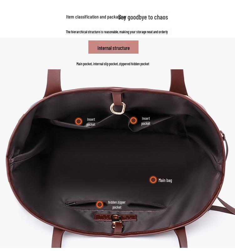 Cross-Border Patchwork Color-Block Tote: Large Capacity 3D Handbag for Moms