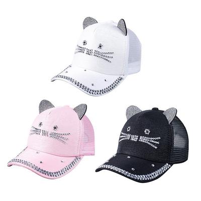 Jungen Mädchen Sommer Baseball Cap Kleinkind Kinder Cartoon Katze Ohr Tennis Casual Sun Snapback Caps