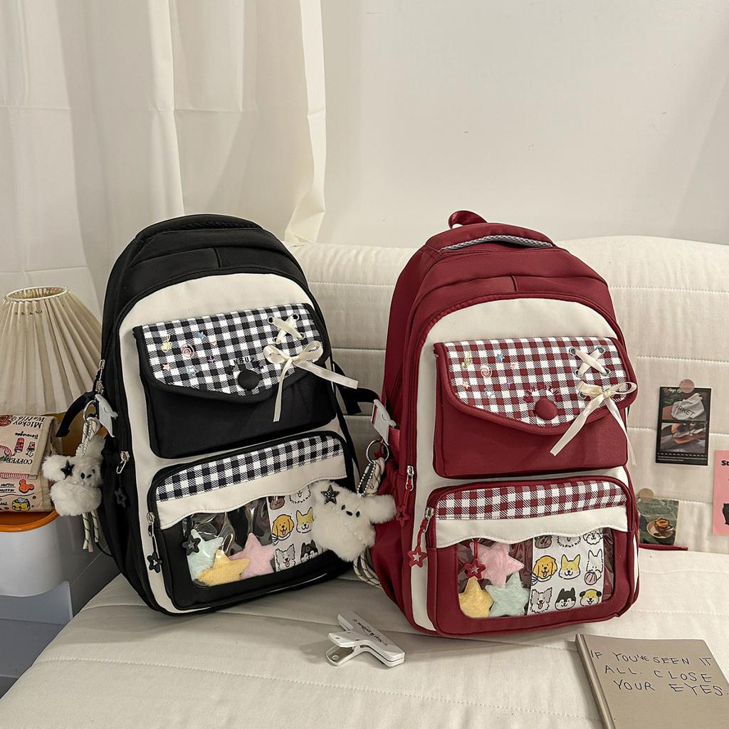 Schoolbag Japanese Cute Fresh Sweet Schoolbag Junior High School Students Large Capacity Backpack High Value Ins Niche Backpack