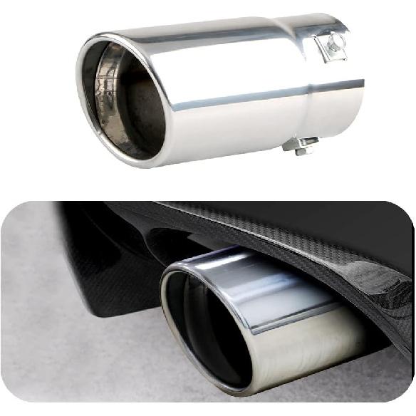 

Sakali Universal 73mm Inlet Exhaust Tips Muffler Stainless Steel Bolt-On 2.8 Car Exhaust Tail Tip Pipe (Silver) серебряный