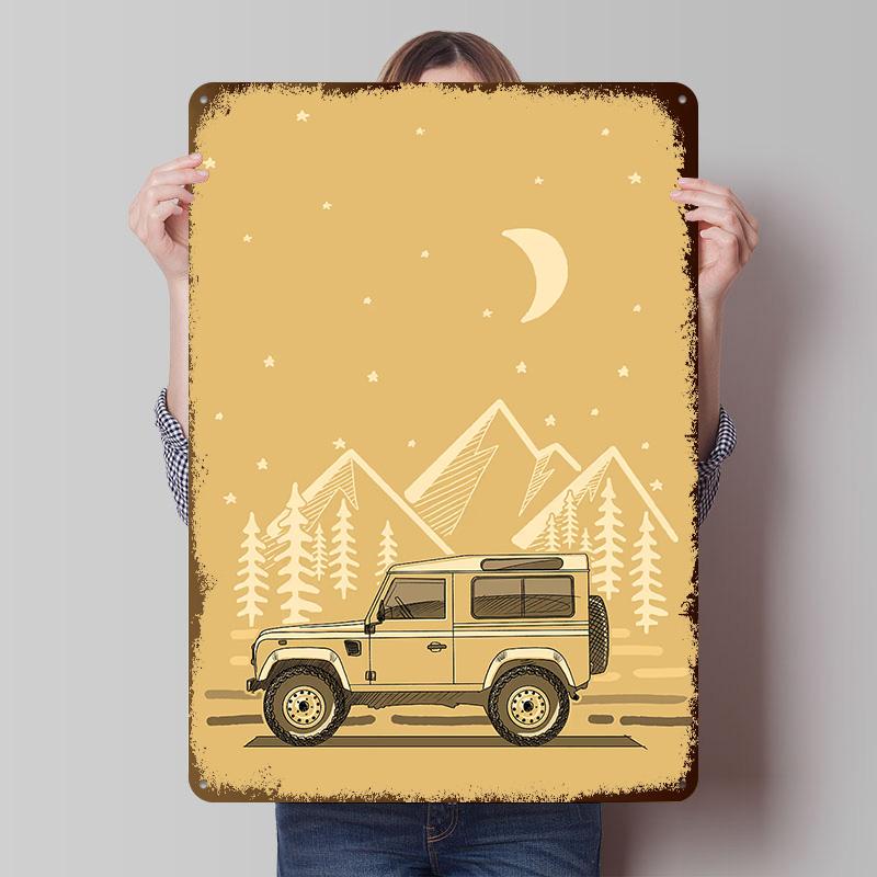 Classic 4x4 Offroad Car Metal Poster Customized Wall Art Retro Vintage Tinplate Signs for Man Cave Gaming Decoration Room House