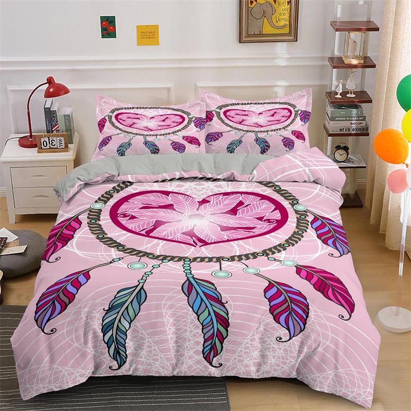 2/3pcs Dream Catcher Duvet Cover Set Bedding Queen King Kids Boy Girls Bed Set Quilt Cover Polyester Comforter Cover Bedding Set