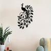 1pc Metal Peacock Wall Art, Bird Sculpture with Feathers for Home Garden Outdoor Decor, Indoor Ornament Gift