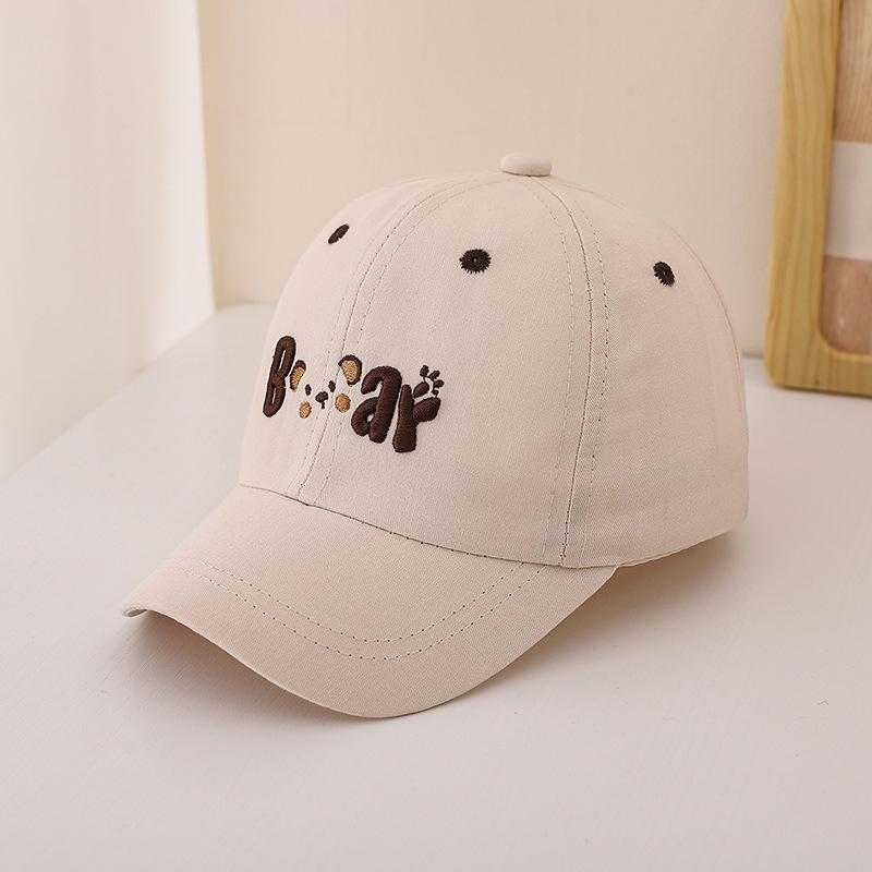 2026 Spring Korean-Style Kids Bear Duckbill Baseball Cap - Sun Protection for Boys & Girls