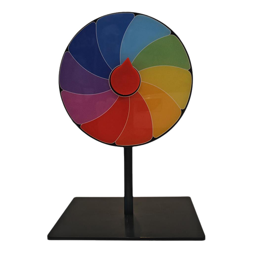 1Set Heavy Duty Editable Spin Wheel Color Roulette Wheel Tabletop Prize Wheel Dry Erase Spin Wheel Spinner Game