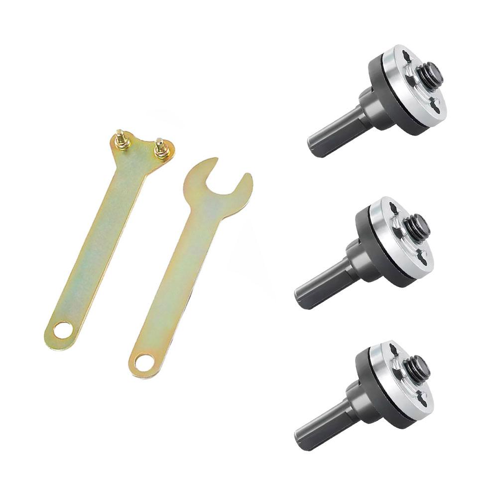 Bohrer-Verbindungsadapter-Halter-Kit Komplette Flanschmutter Metallteile Zur Befestigung von Polierscheibe Trennscheibe Schleifwerkzeugen