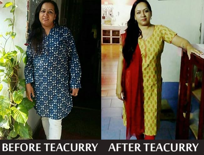 TEACURRY Belly Fat Tea(1 Month Pack, 30 Herbal Tea Bags)- Helps With Belly Fat, Water Weight, Bloating, 60 Gms
