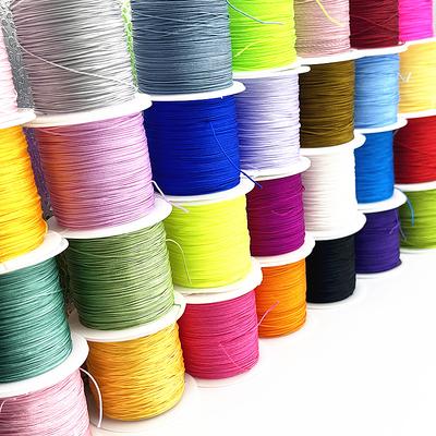 30M/Rouleau 0,4 mm Cordon en Nylon Fil pour Nœud Chinois Macramé Cordon Bracelet Corde Tressée DIY Pompons Perlage Fil Shamballa