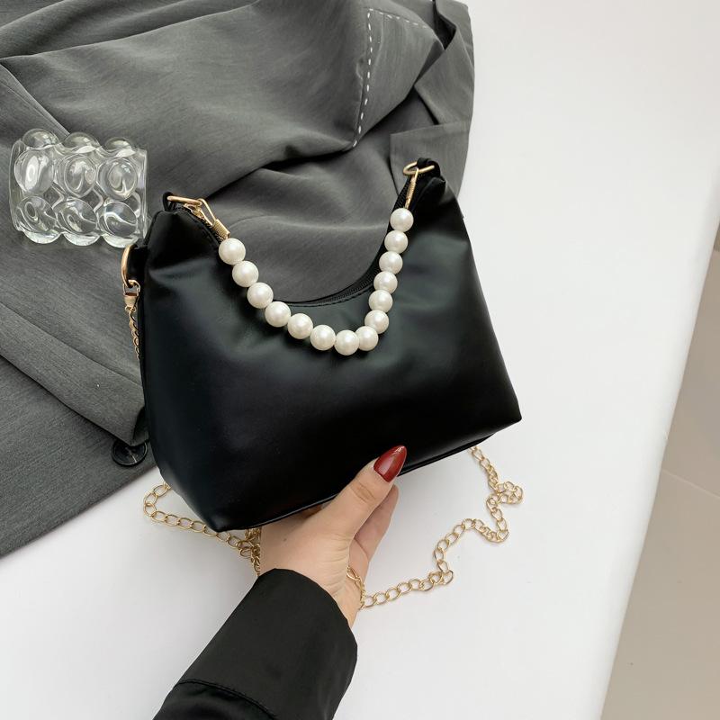 

Простая и модная сумка женская летняя 2024 года, новая простая сумка через плечо в стиле ретро, простая сумка-мессенджер в виде полумесяца чёрный