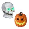 Halloween Pumpkin Lantern Resin Light Up Pumpkin/Skull Figurine LED Pumpkin Lamp