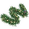 Christmas Wreath Hanging Decor PVC Artificial Berry Vine Garland Door Wall Hotel Mall Holiday Decoration