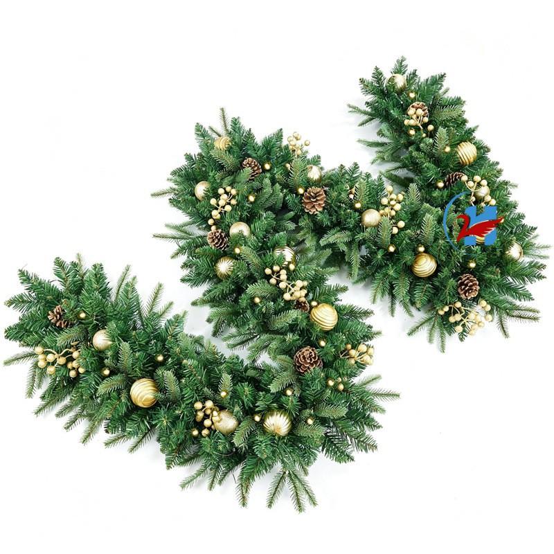 Christmas Wreath Hanging Decor PVC Artificial Berry Vine Garland Door Wall Hotel Mall Holiday Decoration
