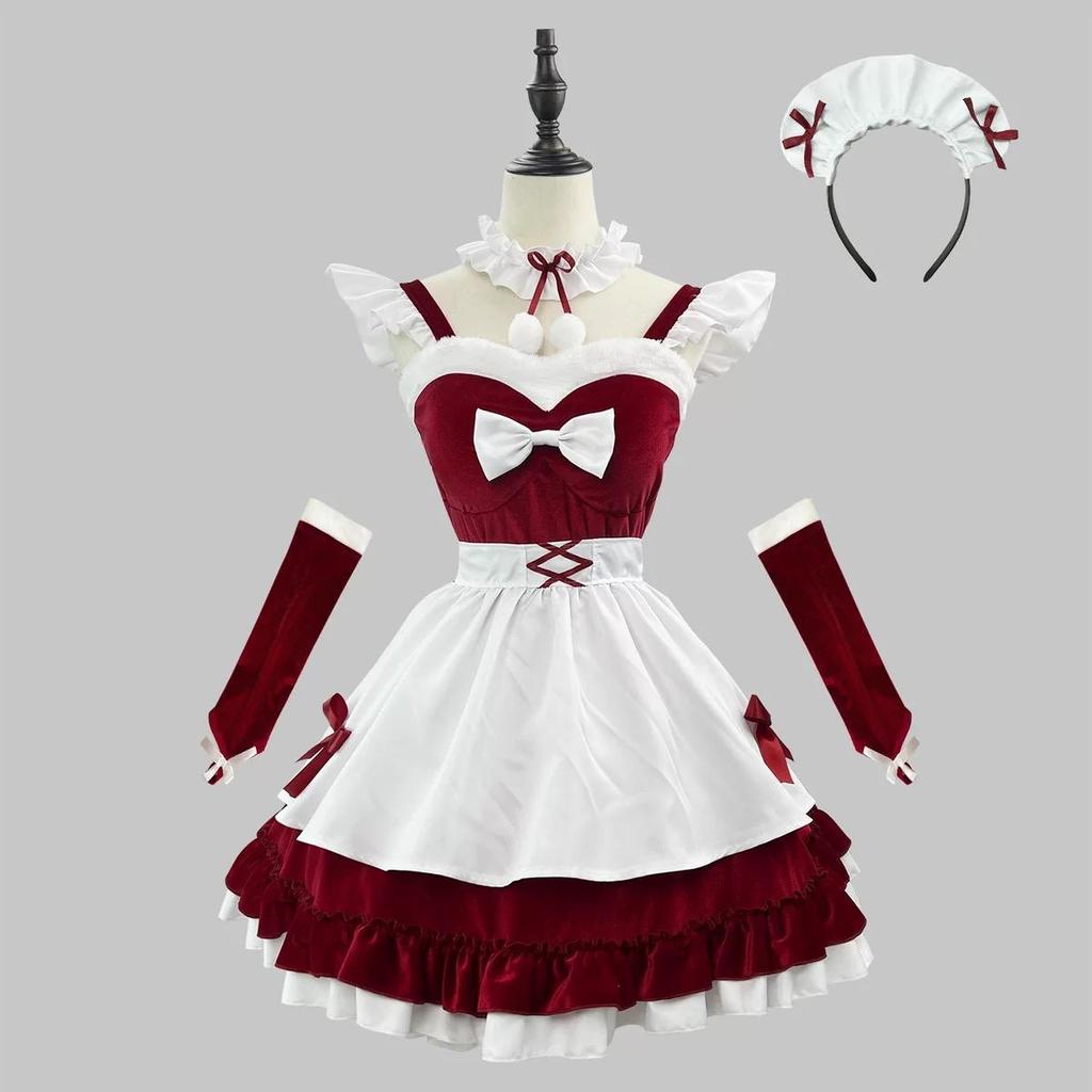 Maid Christmas Costume, Women’s Christmas Party Activity Cosplay Outfit