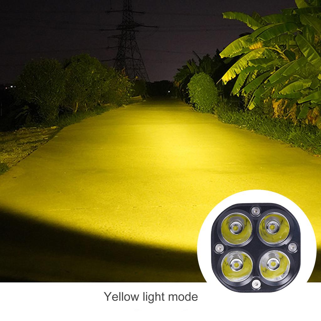 LED Motorcycle Headlight Motorbike Driving Fog Light, Motorcycle Headlight 4 LEDs Spotlight Driving Front Fog Light