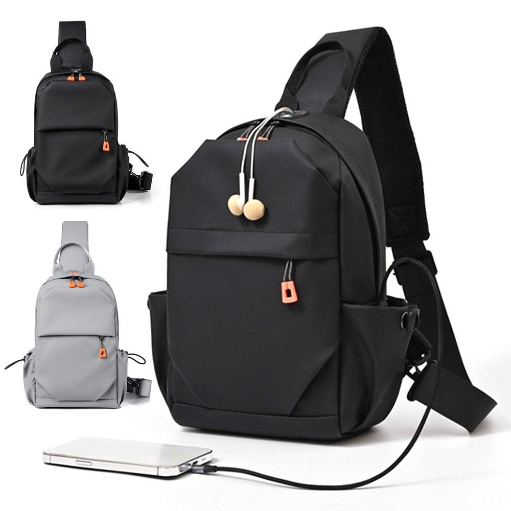 

Large Capacity Men s Sling Bag PU Chest Pack Fashion Crossbody Bag