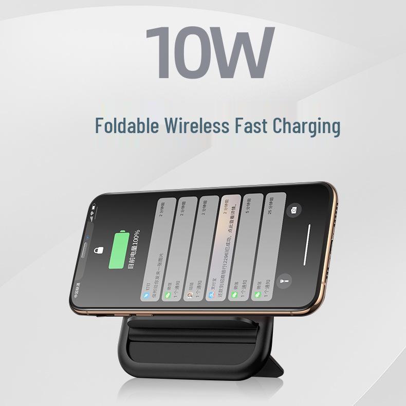Foldable Wireless Charger Stand: Fast Qi-Compatible Vertical Phone Charging