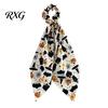 Colorful Hair Tie Halloween Satin Scrunchies for Women, Funny Pumpkin Printed Elastic Ties, Scrunchie Soft Ponytail Holders, Decorative Accessories