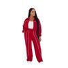 Color Block Patchwork Striped Women's Two-Piece Sports Set