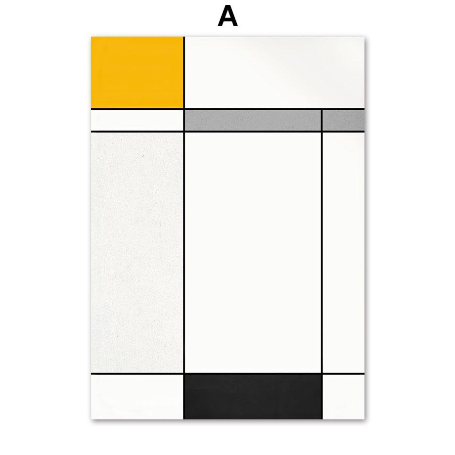 Bauhaus Piet Mondrian Geometric Wall Art Canvas Painting Nordic Posters And Prints Wall Pictures For Living Room Modern Decor
