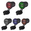 Universal Car Charger Dual USB Car Charger Socket 5V 2.1A 3.1A Waterproof Motorcycle/Vehicle/Auto/Car Power Adapter