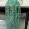 European Style Wedding Birthday Party Hot Stamping Mesh Table Runner Transparent Chiffon Sheer Sequin Tablecloth Hotel Room Holiday Decorat Table Flag