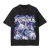 Furina Flowers Genshin Impact T Shirt Hip Hop Washed 100 Cotton Oversize Tshirts For Men Women Tops Streetwear Printed Tees