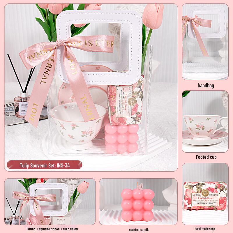 Elegant Ceramic Gift Set with Scented Soap & Aroma