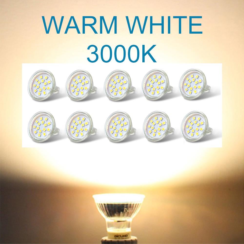 10pz Lampadine LED MR11 GU4 AC 12V 3W Senza Sfarfallio SMD2835 120° Mini Faretti per Soggiorno Esposizione Sostituzione Alogene