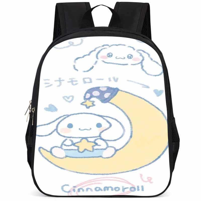 Adorable Cinnamoroll 15 Inch Large Capacity Lightweight School Backpack For Kids