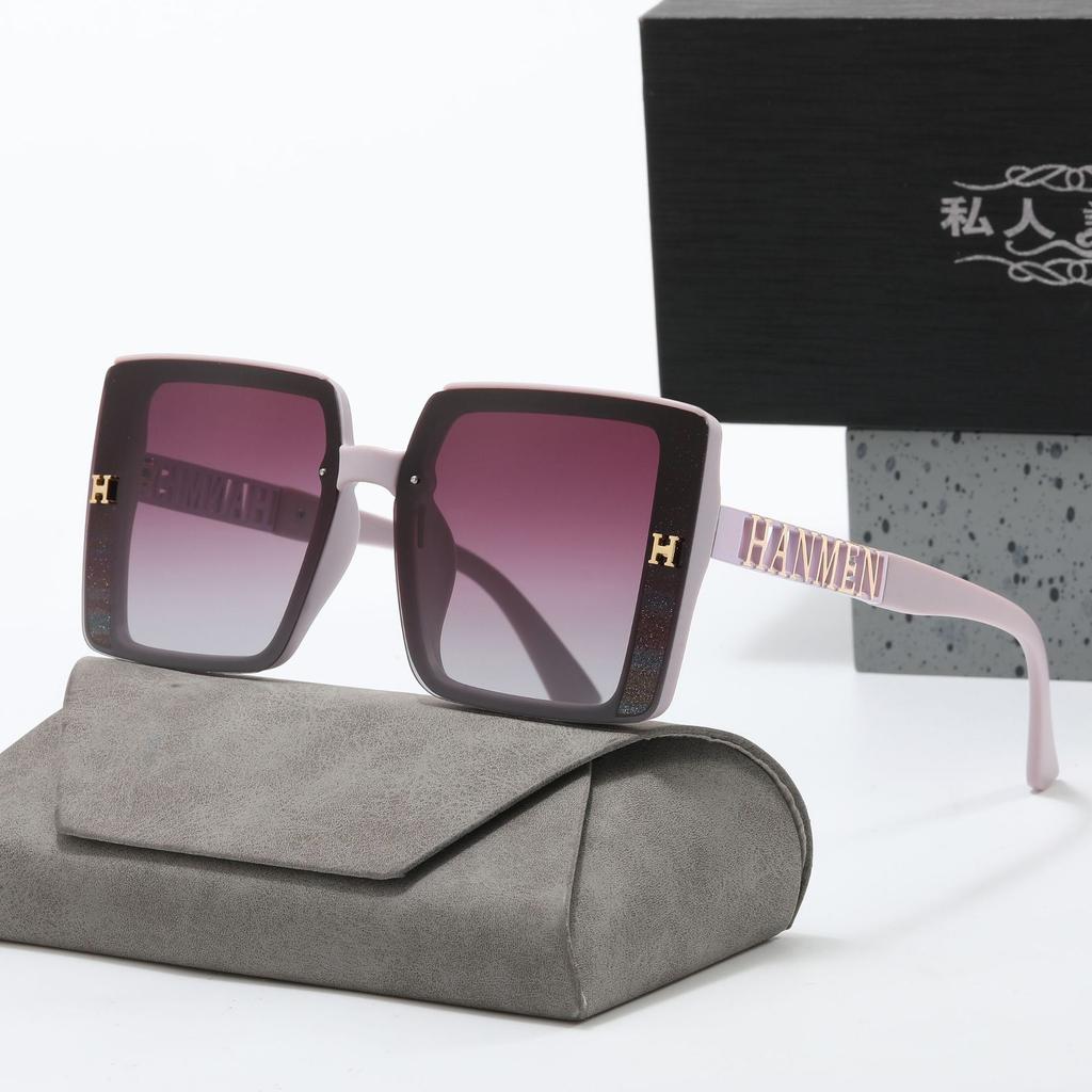 H Letter Polarized Sunglasses Women'S Large Frame, Sunglasses With Light Luxury And Thin Face Versatile Fashion Trend