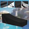 Outdoor Waterproof Folding Chaise Lounge Chair Cover Anti rust(210D outer black&inner silver)
