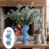 Twisted Design Modern Twisted Flower Bottle Gradient Color Plant Pot  Home Desktop Decorations